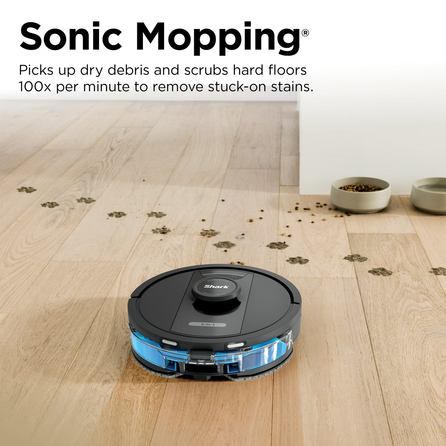 Shark Matrix 2-in-1 Robot Vacuum & Mop, Sonic Mopping, Matrix Clean, LiDAR Home Mapping, RV2400WD