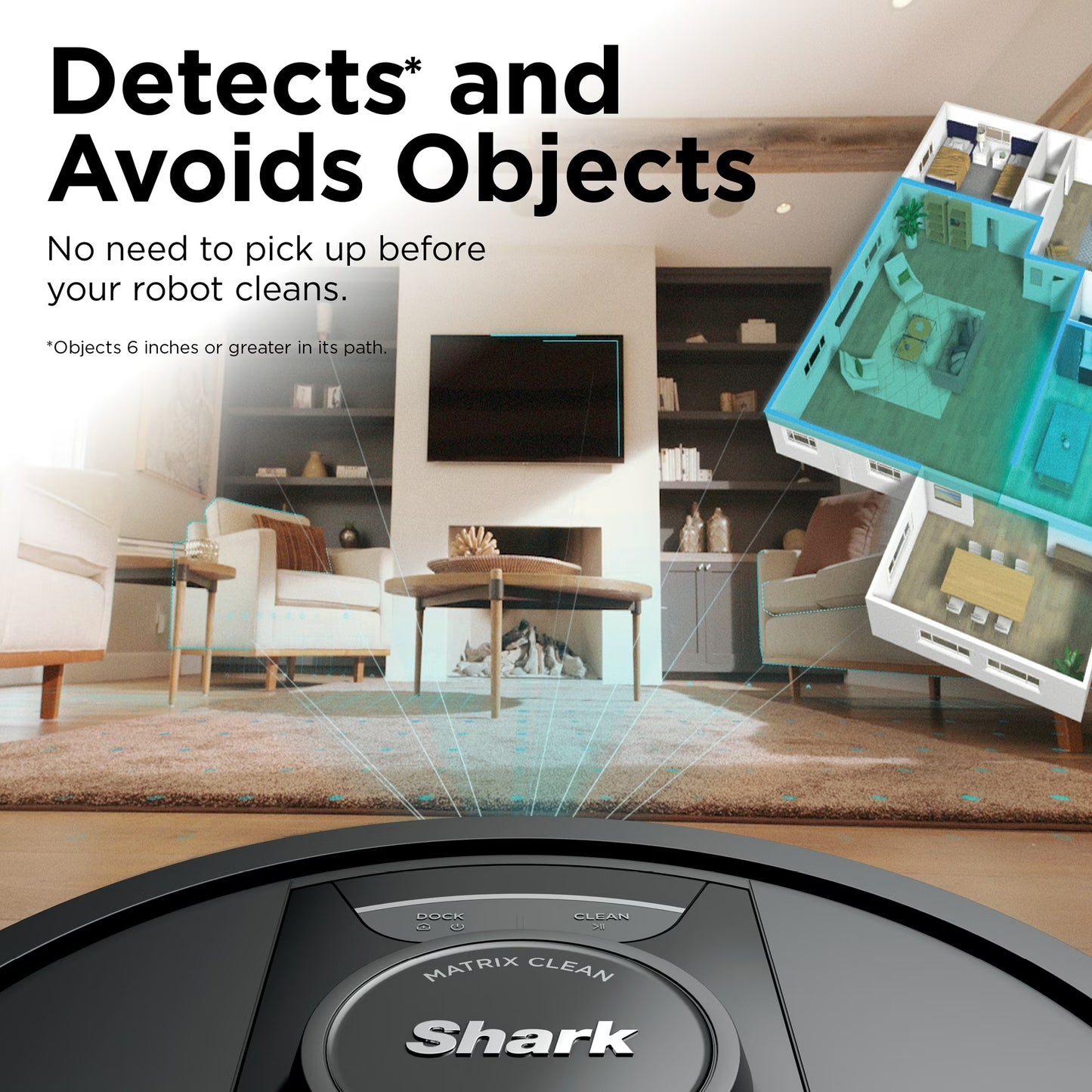 Shark Matrix 2-in-1 Robot Vacuum & Mop, Sonic Mopping, Matrix Clean, LiDAR Home Mapping, RV2400WD